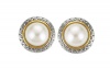 Designer Inspired Round Pearl Cable Earrings