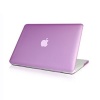 TopCase Rubberized Purple Hard Case Cover for Macbook White 13 (A1342/Latest) with TopCase Mouse Pad