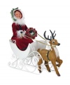 Taking the reins of a snow-white sleigh, this elegant figurine is handcrafted with a beautiful reindeer, extraordinary detail and all the traditional charm of Byers' Choice.