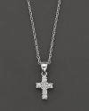 A heavenly diamond cross pendant in 14 Kt. white gold, with rope chain.