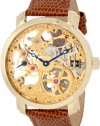 Akribos XXIV Men's AK406YG 'Davinci' Mechanical Gold Round Watch