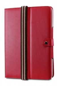 Acase Faux Leather Flip Book Jacket for Apple iPad (Red)