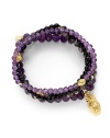 THE LOOKSet of four beaded braceletsOwl charmAmethyst, agate and onyx stones22k goldplated vermeil sterling silver charm accentsElastic pull-on styleTHE MEASUREMENTWidth, about 2.5ORIGINMade in USA of imported materials