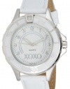 XOXO Women's XO3187 Silver Dial White Strap Watch