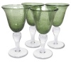 Artland Iris Goblet, 14-Ounce, Sage, Set of 4