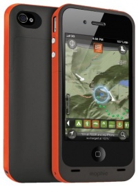 Mophie Juice Pack Plus Outdoor Edition with Rechargeable External Battery Case and Outdoor Wayfinding App for iPhone 4 - Retail Packaging - Orange