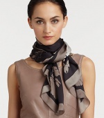 A feminine, yet restrained floral print in luxurious silk. SilkAbout 26 X 71Dry cleanMade in Italy