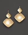 Hammered 14K. gold diamonds add rich shine to your look.