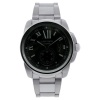 Cartier Calibre de Cartier Black Dial Stainless Steel Mens Watch W7100016