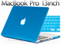 Kuzy - 2in1 AQUA Blue 13inch Rubberized Satin Hard Case and Keyboard cover for NEW Macbook PRO 13.3 Inch (A1278 with or without Thunderbolt) Aluminum Unibody