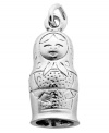 Fashionable folk art. Rembrandt's adorably intricate Matryoshka Doll charm is crafted from sterling silver and will make the perfect addition to your favorite charm bracelet or necklace. Approximate drop: 1 inch.