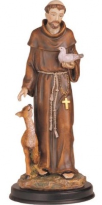 12 Inch Saint Francis Holy Figurine Religious Decoration Statue Decor