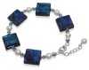 Sterling Silver 7 7.5 8 Length Adjustable Bracelet Made with Swarovski Elements Faux Pearl 10mm Abalone and Crystal