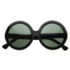 Womens Fashionably Oversized Large Round Bold Fashion Sunglasses