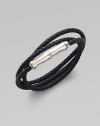 From the Bamboo Collection. A braided strand of rich leather wraps the wrist three times, then closes with a sterling silver bamboo clasp.Leather Sterling silver Length, about 20¾ Magnetic clasp Made in Bali