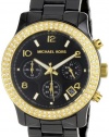 Michael Kors Women's MK5270 Black Ceramic Runway Gold Glitz Watch