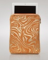 Stephanie Johnson dresses up this functional iPad case, boasting a cushioned interior and polished print.