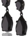 Kenneth Jay Lane Black and Jet Teardrop Earrings