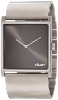 a.b. art Unisex EL108B Series EL Stainless Steel Swiss Quartz Black Dial and Metal Bracelet Watch