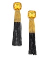 THE LOOKVintage Chic Collection Glass crystal accentTwo-tone fringe chainsGoldplated setting Post backTHE MEASUREMENTWidth, about 1Length, about 5ORIGINMade in Lebanon