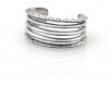 House of Harlow 1960 Silver Plated Etched Stack Cuff