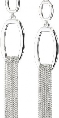 T Tahari Silver Tassel Drop Earrings