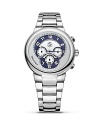 Philip Stein® active stainless steel chronograph watch with integrated bracelet strap and a butterfly buckle closure.