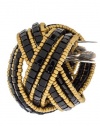 Discount Fashion Jewelry | WEAVED BEADED WIRE STRETCH CUFF (Black)