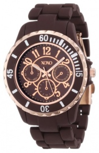 XOXO Women's XO5576 Brown Rubber Coated Bracelet Watch