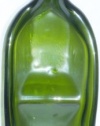 Upcycled, Melted, Slumped Green Wine Bottle Dual Condiment