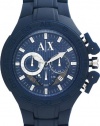 Armani Exchange AX Gents Blue Rubber Strap Watch AX1188