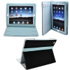 CrazyOnDigital 2-Tone Designer Leather Case Cover with stand and Sleep/Wakeup support for iPad/iPad 2/The New iPad/ HD AT&T Verizon 4G LTE - Black/Blue