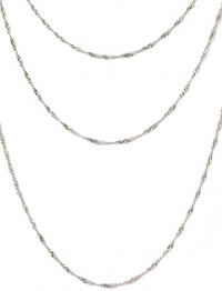 Sterling Silver Singapore Chain Necklace Set (1.40mm ), 18, 20, 24