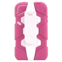 Griffin SURVIVORPK Survivor Case for iPhone 4/4S with Belt Clip, Shatter-Resistant Polycarbonate Frame in Shock A- Retail Packaging-Skin - Retail Packaging - Pink