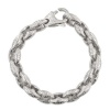 Inox Womens Designer 316L Stainless Steel Antique Hammered Reptilian Pattern Bracelet - 8 (20cm)