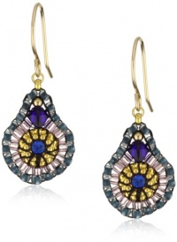 Miguel Ases Blue Quartz and Swarovski Mini Tear Drop Earrings