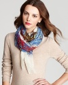 A vibrant, abstract print lends vacation-perfect style to this soft scarf from MARC BY MARC JACOBS.