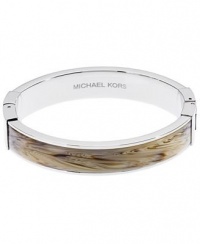 Michael Kors Bracelet, Silver Tone Horn Hinge Bangle