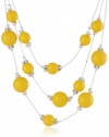 Kenneth Cole New York Urban Rings Yellow Bead Illusion Necklace, 20