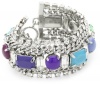 Juicy Couture Palm Beach Poolside Multi-Layer Gem Neon Blue Bracelet