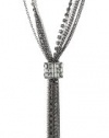 Kenneth Cole New York Urban Mix Hematite-Color and Silver Multi-Chain Y-Shaped Necklace