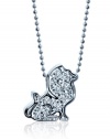 Alex Woo Little Signs Diamond and 14k White Gold Leo Pendant Necklace