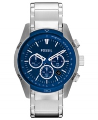 This Sport Chronograph watch from Fossil boasts sturdy steel and rich colors.