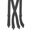 54 inch XL / TALL Airport Travel Suspenders in Black - *NEWLY DESIGNED* - Stay Closed Clips