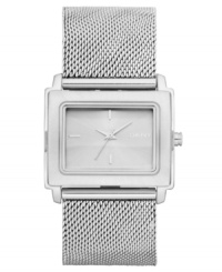 Show your metal. This structured and streamlined watch from DKNY boasts the finest of timepiece craftsmanship.