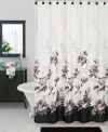 Luminous beauty. This Moonlit Garden shower curtain from Lenox brings modern romance to your bath space with sophisticated florals in soft charcoals, greys and blacks. Crafted of durable polyester.