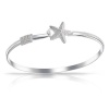 Bling Jewelry 925 Sterling Silver Nautical Starfish Bangle Bracelet 7.5 Inch