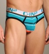 C-in2 Men's Pop Stripes 2 Lo No Show Profile Brief