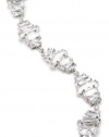 ABS By Allen Schwartz High Drama Silver-Tone Baguette Crystal Bracelet