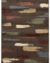 Nourison Interpretations Chocolate Geometric 2.3-Feet by 8-Feet Polyacrylic Runner Rug